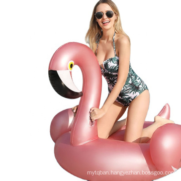 Luxurious Flamingo Pool Float Swimming Inflatables Toys Pink Water Animal Island Float for Adults & Kids